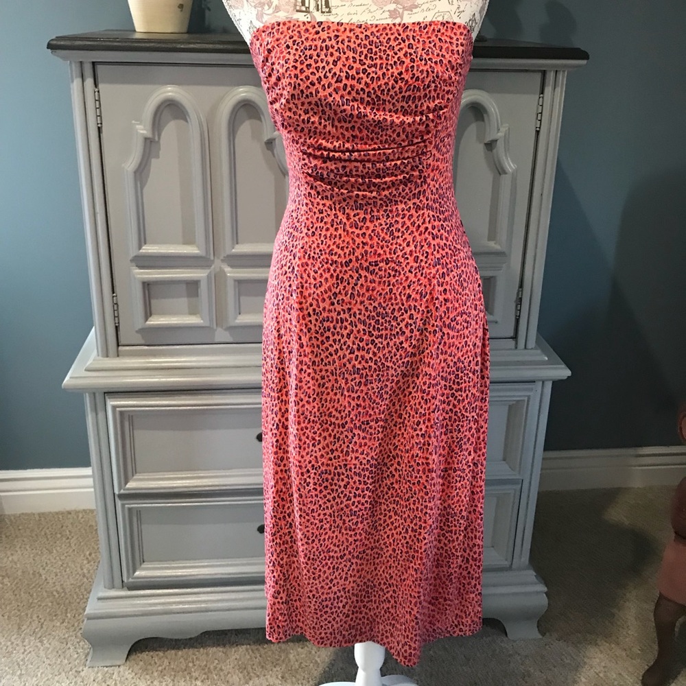 Colorful strapless dress